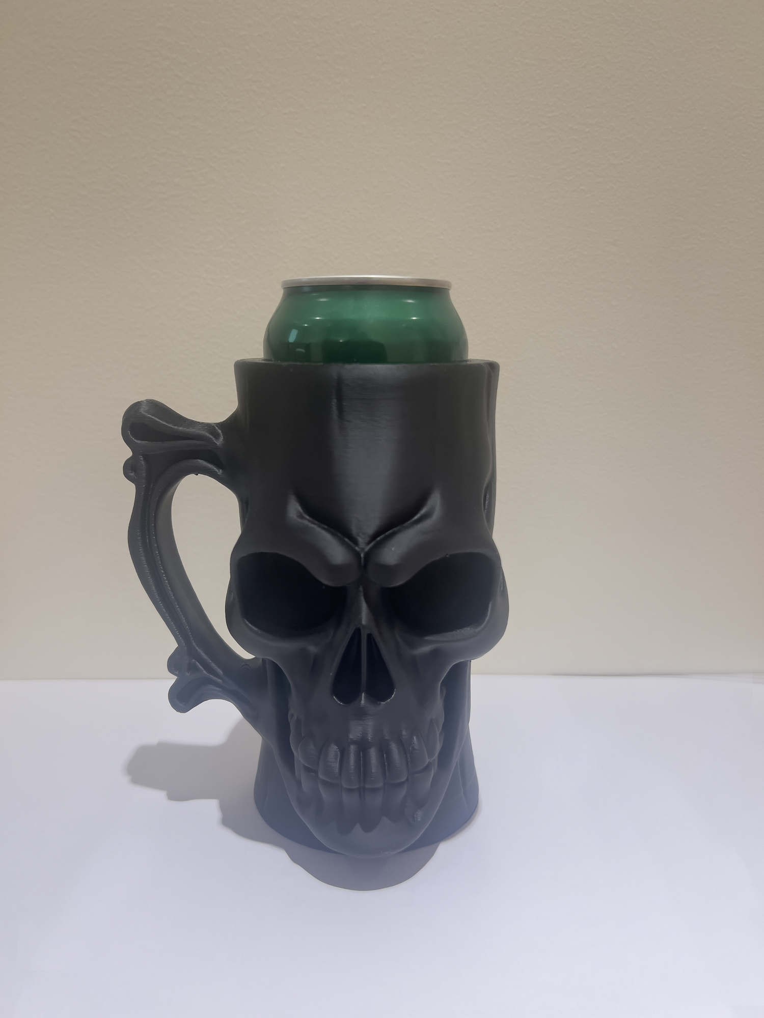 Juodas kaukolės formos skardinių laikiklis (0,5 l skardinėms) - Image 4