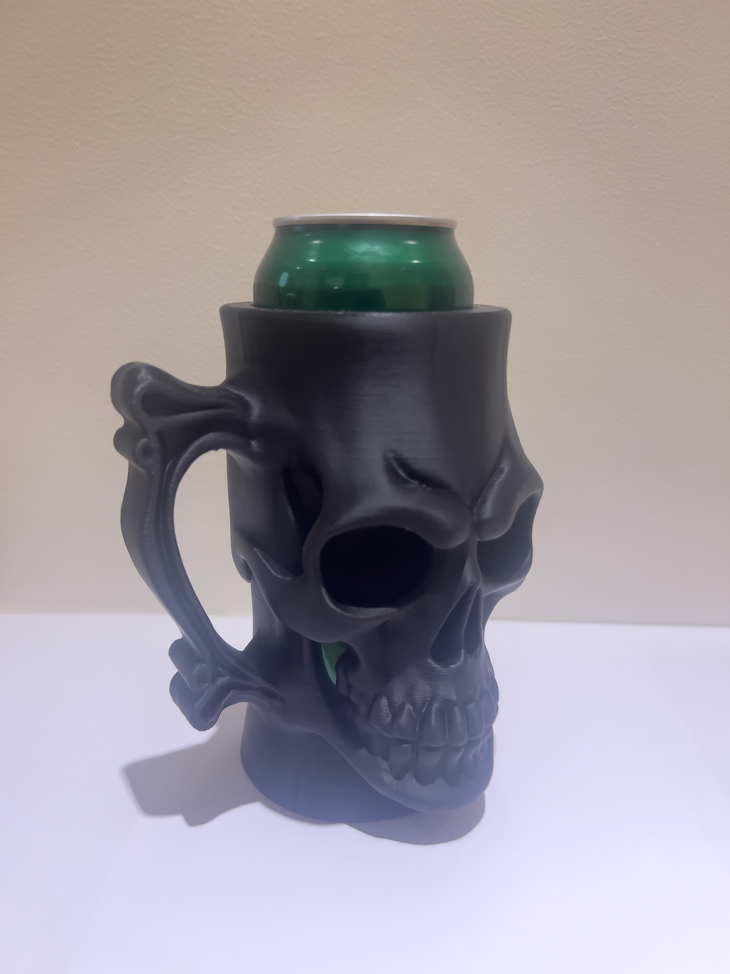 Juodas kaukolės formos skardinių laikiklis (0,5 l skardinėms) - Image 3